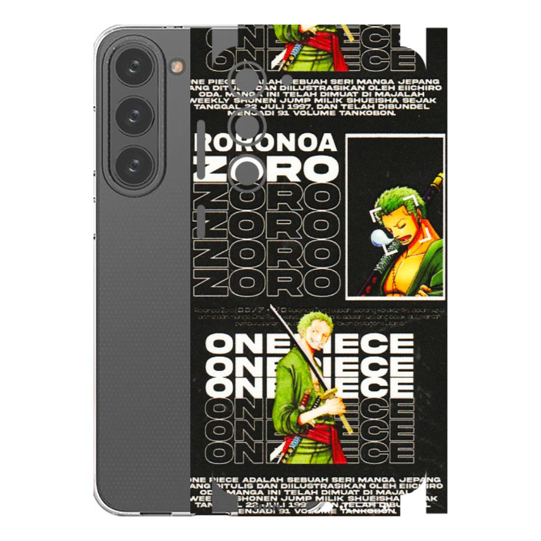 Samsung A/S Series Phone Skins (All Models) - One Piece Zoro - 3D Embossed Finish (L-250) Samsung Galaxy S23 Plus (5G)