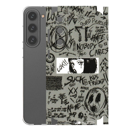 Samsung A/S Series Phone Skins (All Models) - Never Have Love Anime - 3D Embossed Finish (L-260) Samsung Galaxy S23 Plus (5G)
