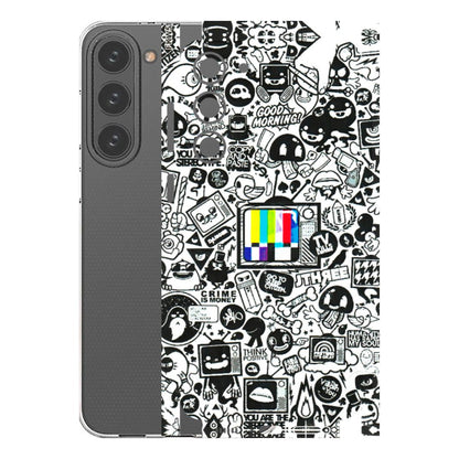 Samsung A/S Series Phone Skins (All Models) - Doodles Positive Art - 3D Embossed Finish (L-263) Samsung Galaxy S23 Plus (5G)