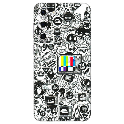 Samsung A/S Series Phone Skins (All Models) - Doodles Positive Art - 3D Embossed Finish (L-263) Samsung Galaxy S23 Plus (5G)