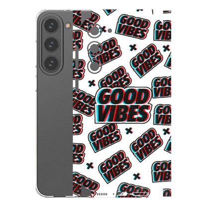 Samsung A/S Series Phone Skins (All Models) - Good Vibes - 3D Embossed Finish (L-282) Samsung Galaxy S23 Plus (5G)