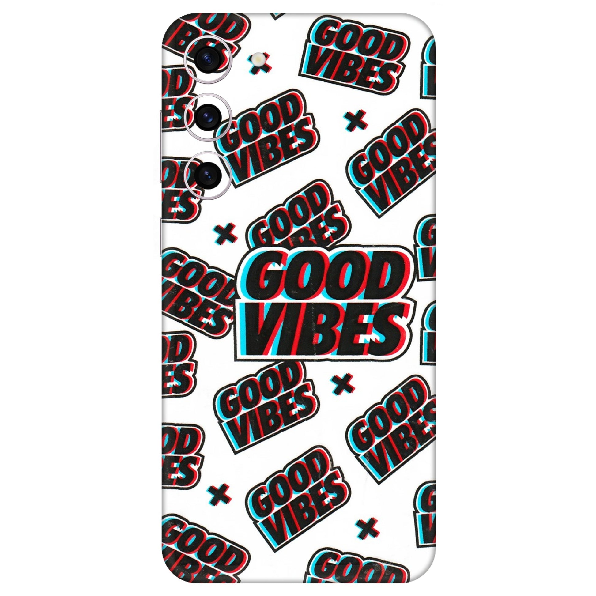 Samsung A/S Series Phone Skins (All Models) - Good Vibes - 3D Embossed Finish (L-282) Samsung Galaxy S23 Plus (5G)