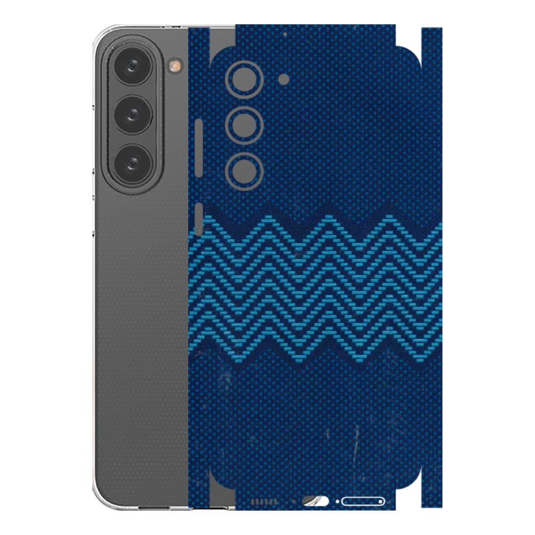 Samsung A/S Series Phone Skins (All Models) - Blue Sober Waves - 3D Embossed Finish (L-306) Samsung Galaxy S23 Plus (5G)