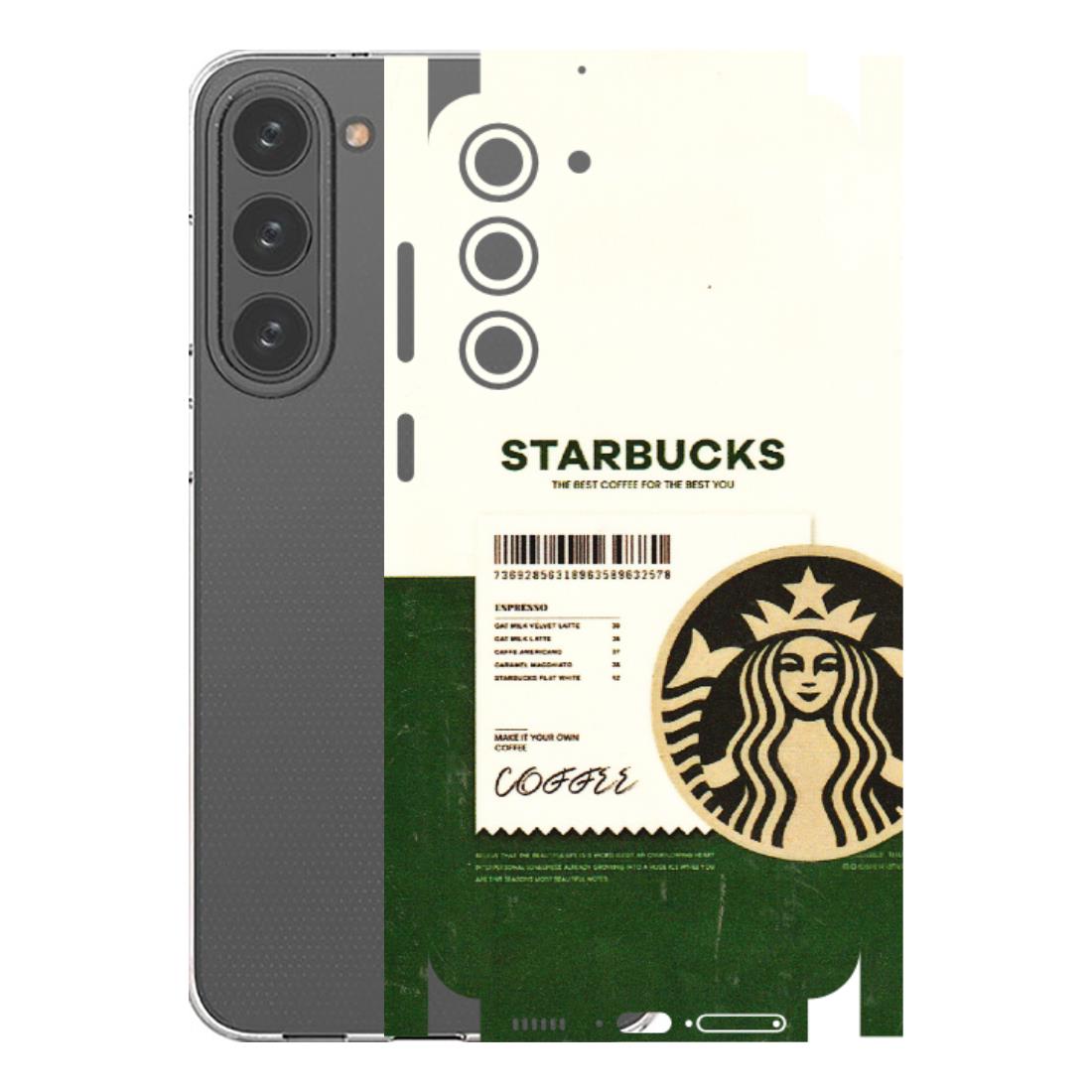 Samsung A/S Series Phone Skins (All Models) - Starbucks Barcode - 3D Embossed Finish (L-308) Samsung Galaxy S23 Plus (5G)