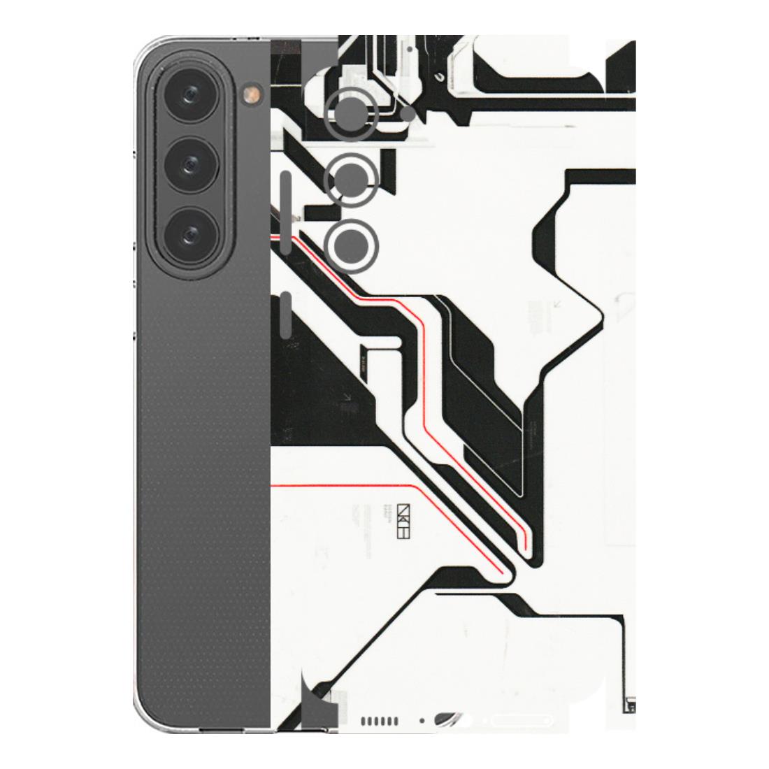 Samsung A/S Series Phone Skins (All Models) - White Techy Logo - 3D Embossed Finish (L-312) Samsung Galaxy S23 Plus (5G)