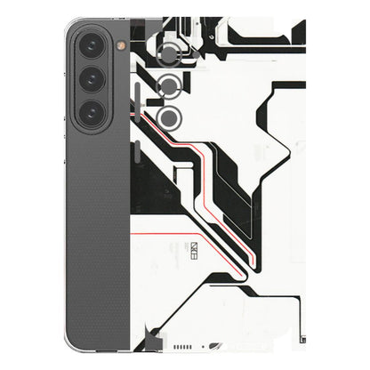 Samsung A/S Series Phone Skins (All Models) - White Techy Logo - 3D Embossed Finish (L-312) Samsung Galaxy S23 Plus (5G)