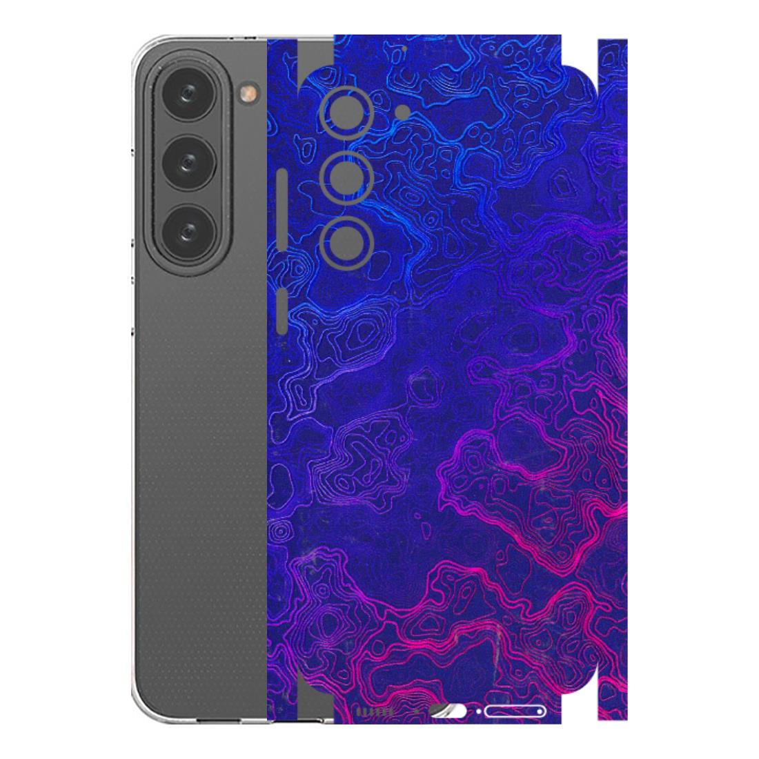 Samsung A/S Series Phone Skins (All Models) - Purple Ripples Swirl - 3D Embossed Finish (L-314) Samsung Galaxy S23 Plus (5G)