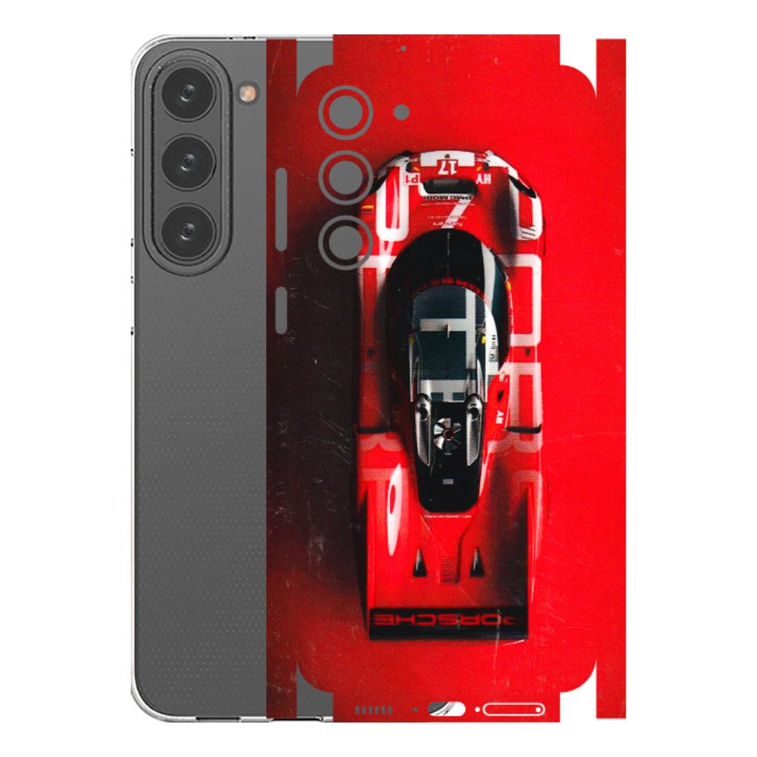 Samsung A/S Series Phone Skins (All Models) - Red Porsche Car Logo - 3D Embossed Finish (L-315) Samsung Galaxy S23 Plus (5G)