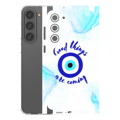 Samsung A/S Series Phone Skins (All Models) - Evil Eye Good Things Are Coming - 3D Embossed Finish (L-322) Samsung Galaxy S23 Plus (5G)