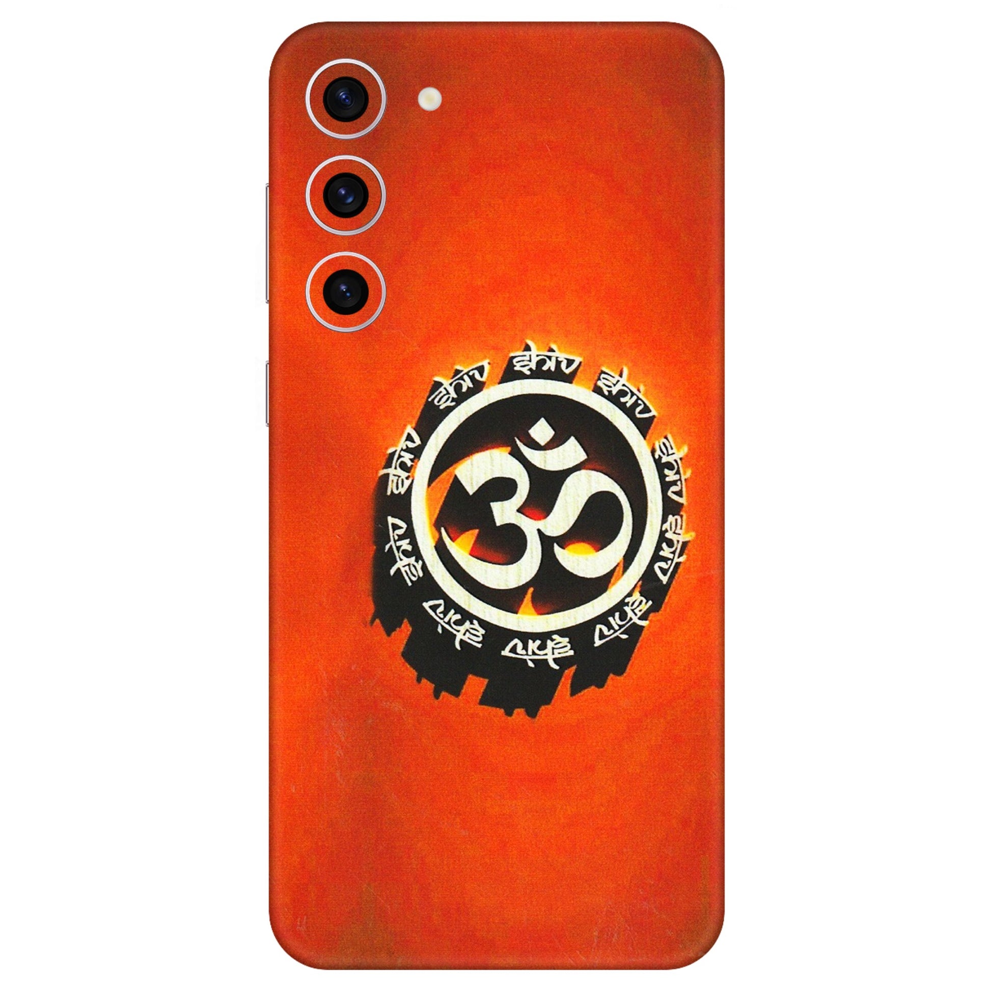 Samsung A/S Series Phone Skins (All Models) - Aum Shiv Orange - 3D Embossed Finish (L-32) Samsung Galaxy S23 Plus (5G)