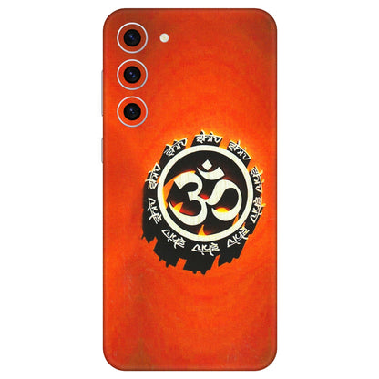 Samsung A/S Series Phone Skins (All Models) - Aum Shiv Orange - 3D Embossed Finish (L-32) Samsung Galaxy S23 Plus (5G)
