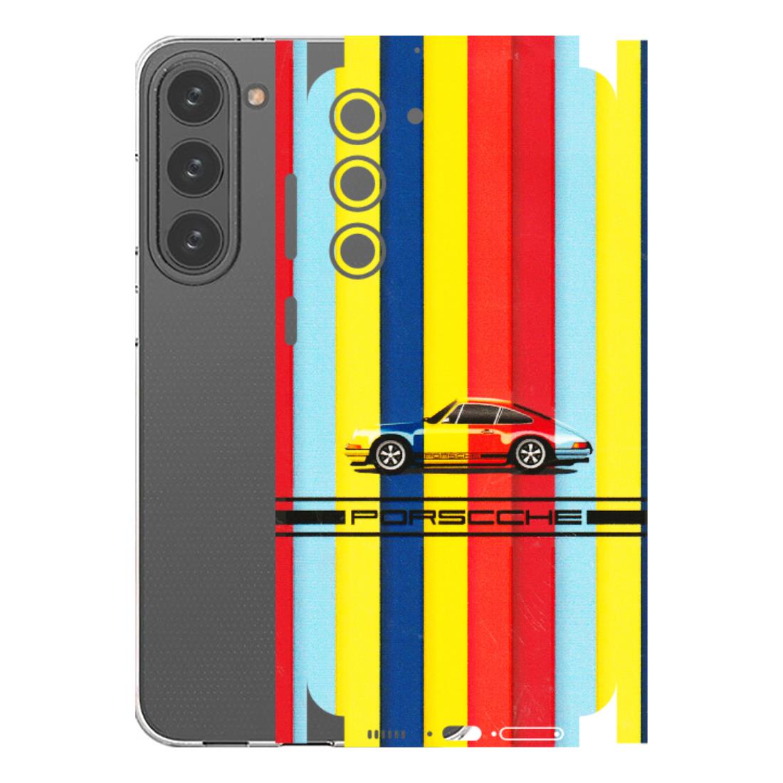 Samsung A/S Series Phone Skins (All Models) - Multicolour Porche - 3D Embossed Finish (L-39) Samsung Galaxy S23 Plus (5G)