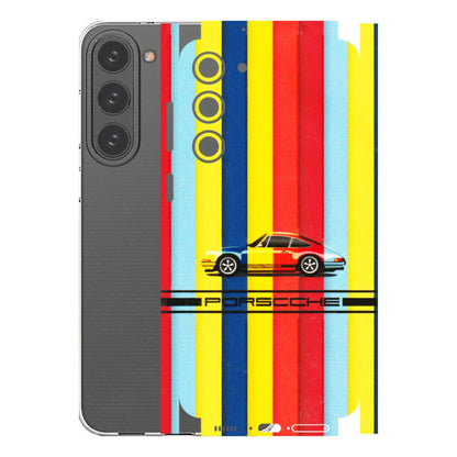 Samsung A/S Series Phone Skins (All Models) - Multicolour Porche - 3D Embossed Finish (L-39) Samsung Galaxy S23 Plus (5G)