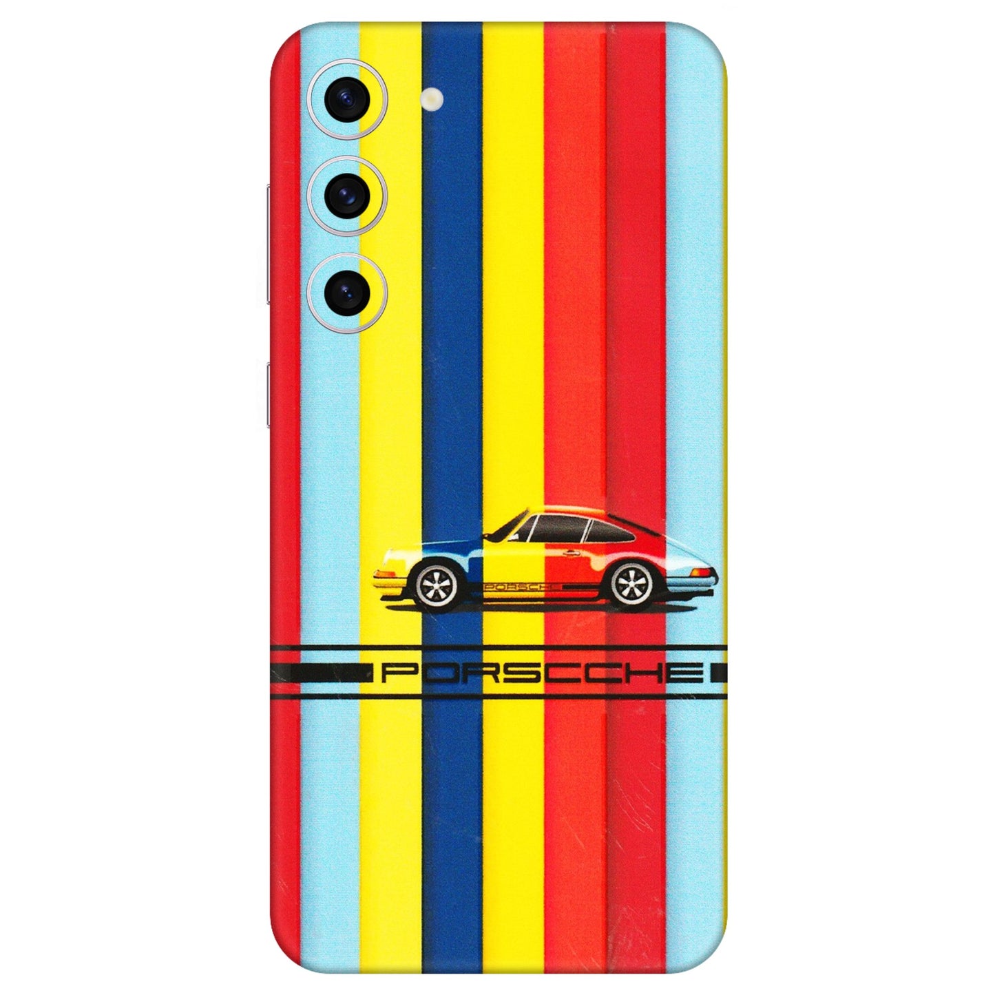 Samsung A/S Series Phone Skins (All Models) - Multicolour Porche - 3D Embossed Finish (L-39) Samsung Galaxy S23 Plus (5G)