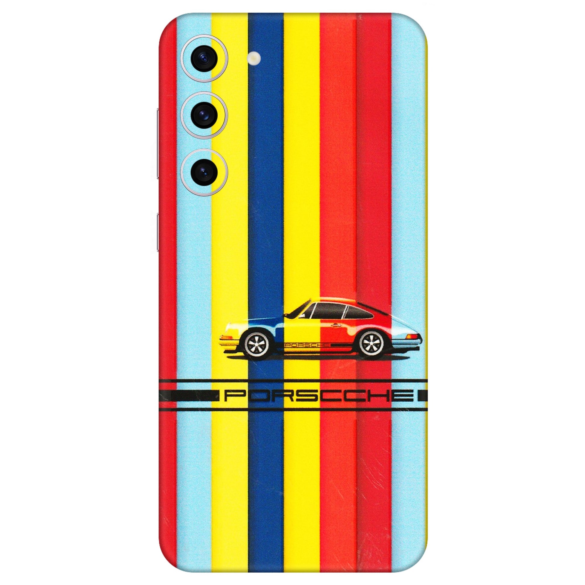 Samsung A/S Series Phone Skins (All Models) - Multicolour Porche - 3D Embossed Finish (L-39) Samsung Galaxy S23 Plus (5G)