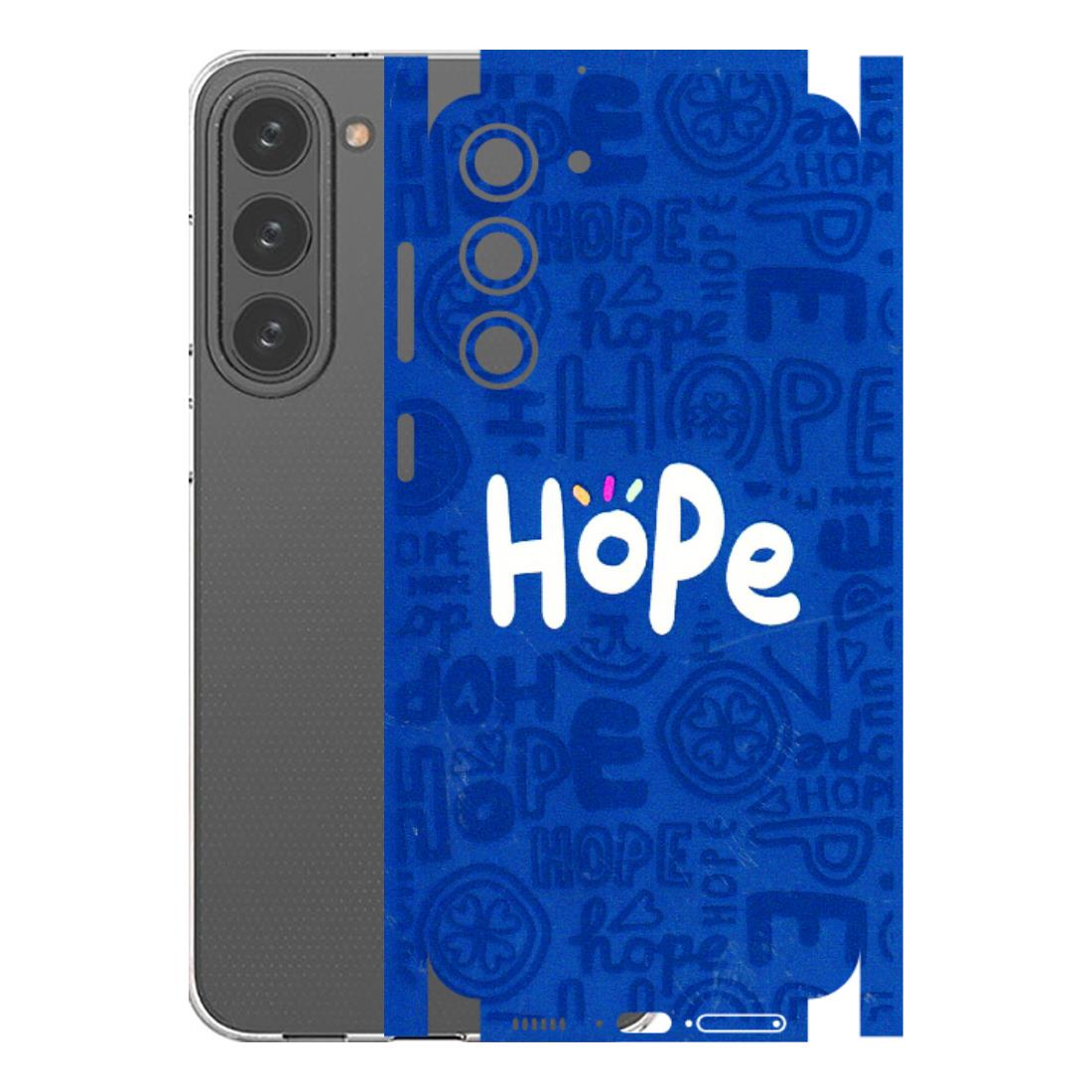Samsung A/S Series Phone Skins (All Models) - Hope Doodles Blue - 3D Embossed Finish (L-43) Samsung Galaxy S23 Plus (5G)