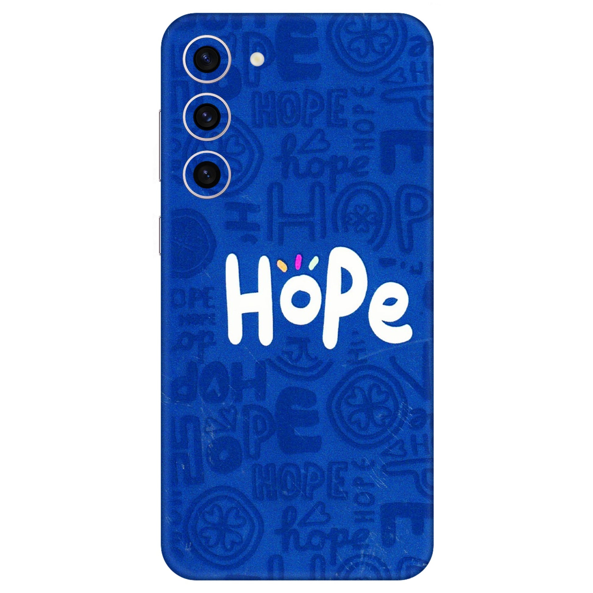 Samsung A/S Series Phone Skins (All Models) - Hope Doodles Blue - 3D Embossed Finish (L-43) Samsung Galaxy S23 Plus (5G)