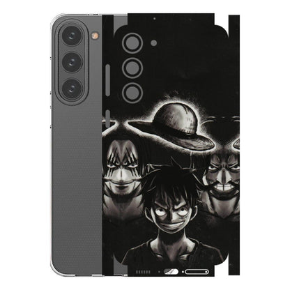 Samsung A/S Series Phone Skins (All Models) - Black Luffy Hat - 3D Embossed Finish (L-57) Samsung Galaxy S23 Plus (5G)