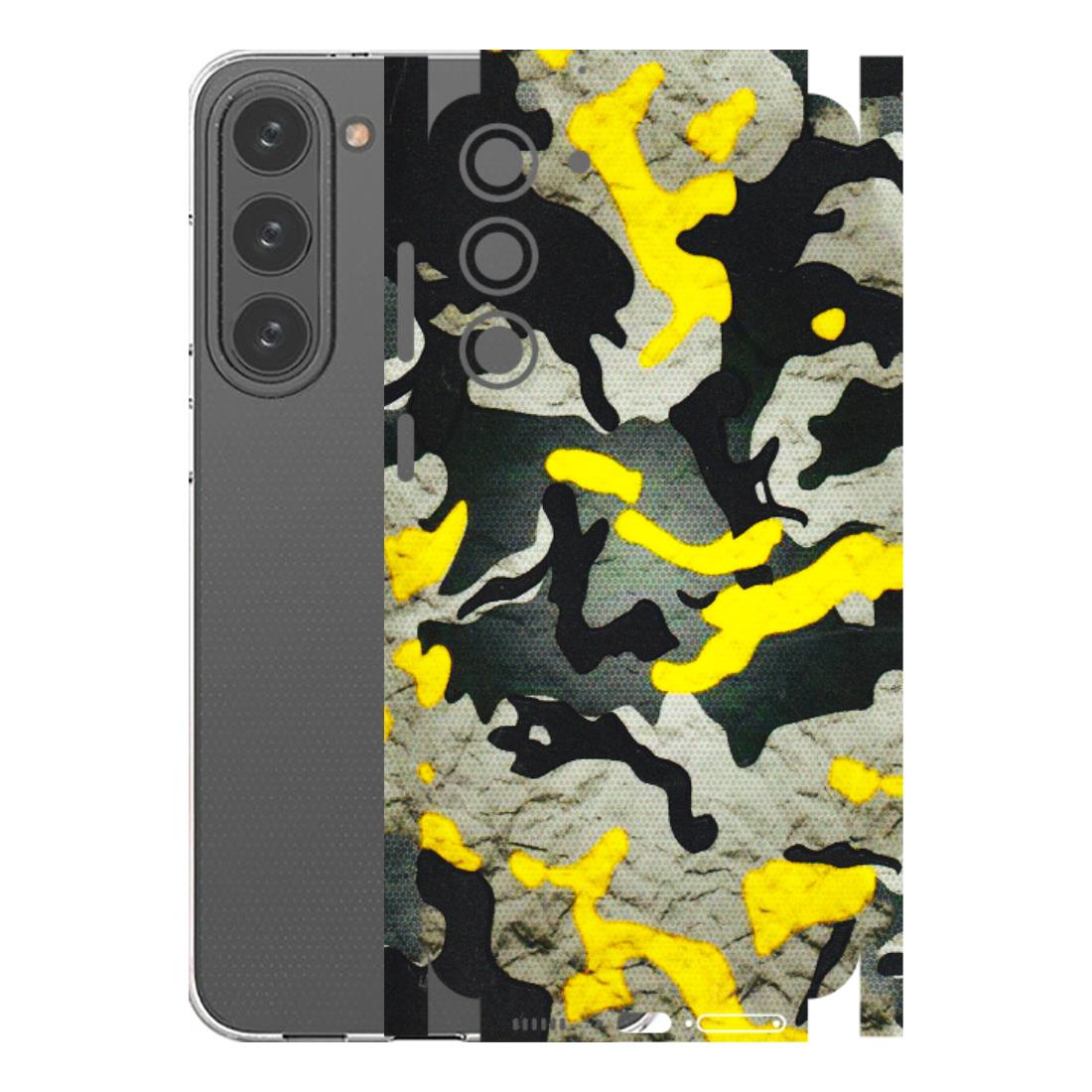 Samsung A/S Series Phone Skins (All Models) - Yellow Camouflage - 3D Embossed Finish (L-61) Samsung Galaxy S23 Plus (5G)