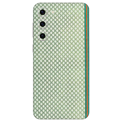 Samsung A/S Series Phone Skins (All Models) - Gucci Fabric Pattern - 3D Embossed Finish (L-73) Samsung Galaxy S23 Plus (5G)
