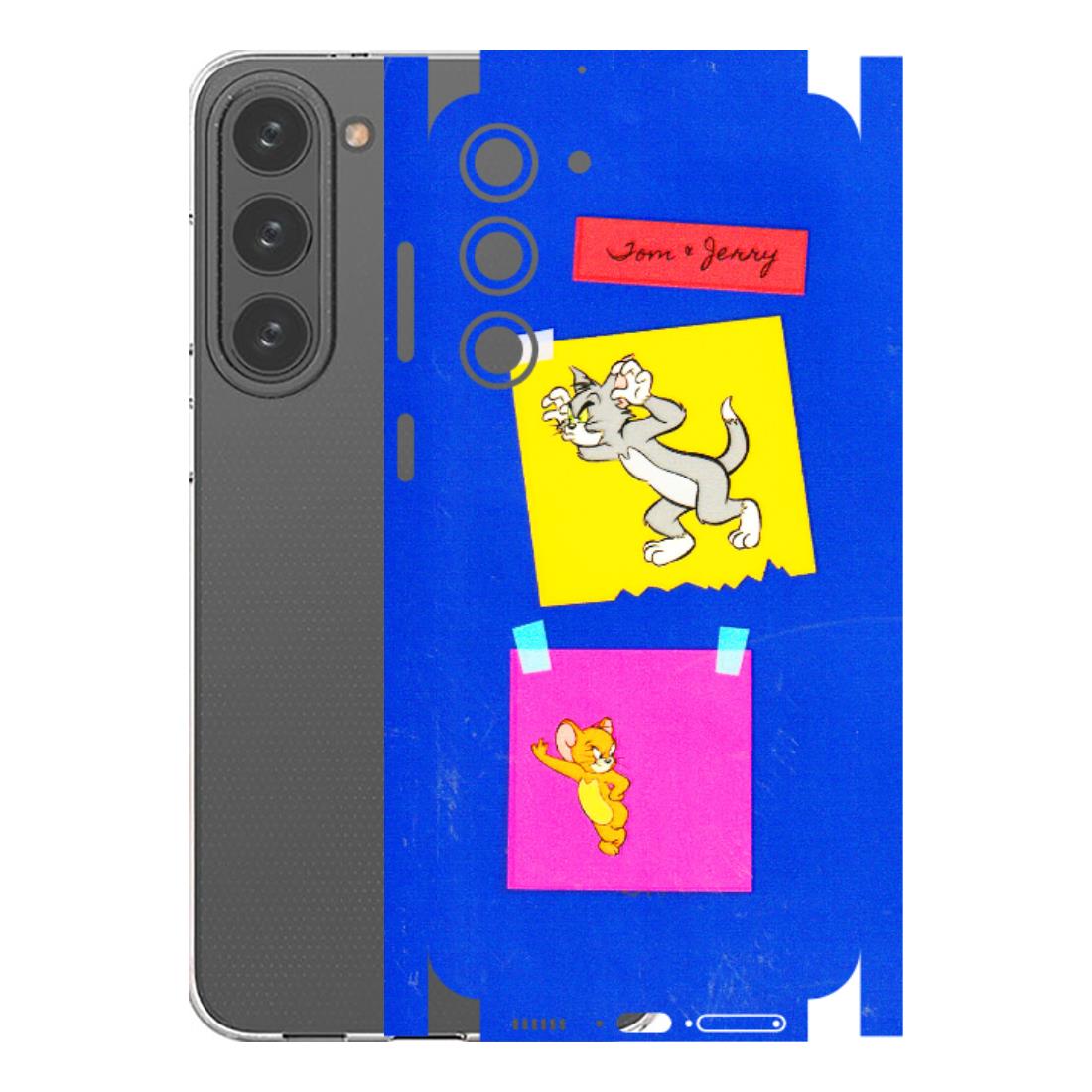 Samsung A/S Series Phone Skins (All Models) - Tom N Jerry Sticky Notes - 3D Embossed Finish (L-88) Samsung Galaxy S23 Plus (5G)