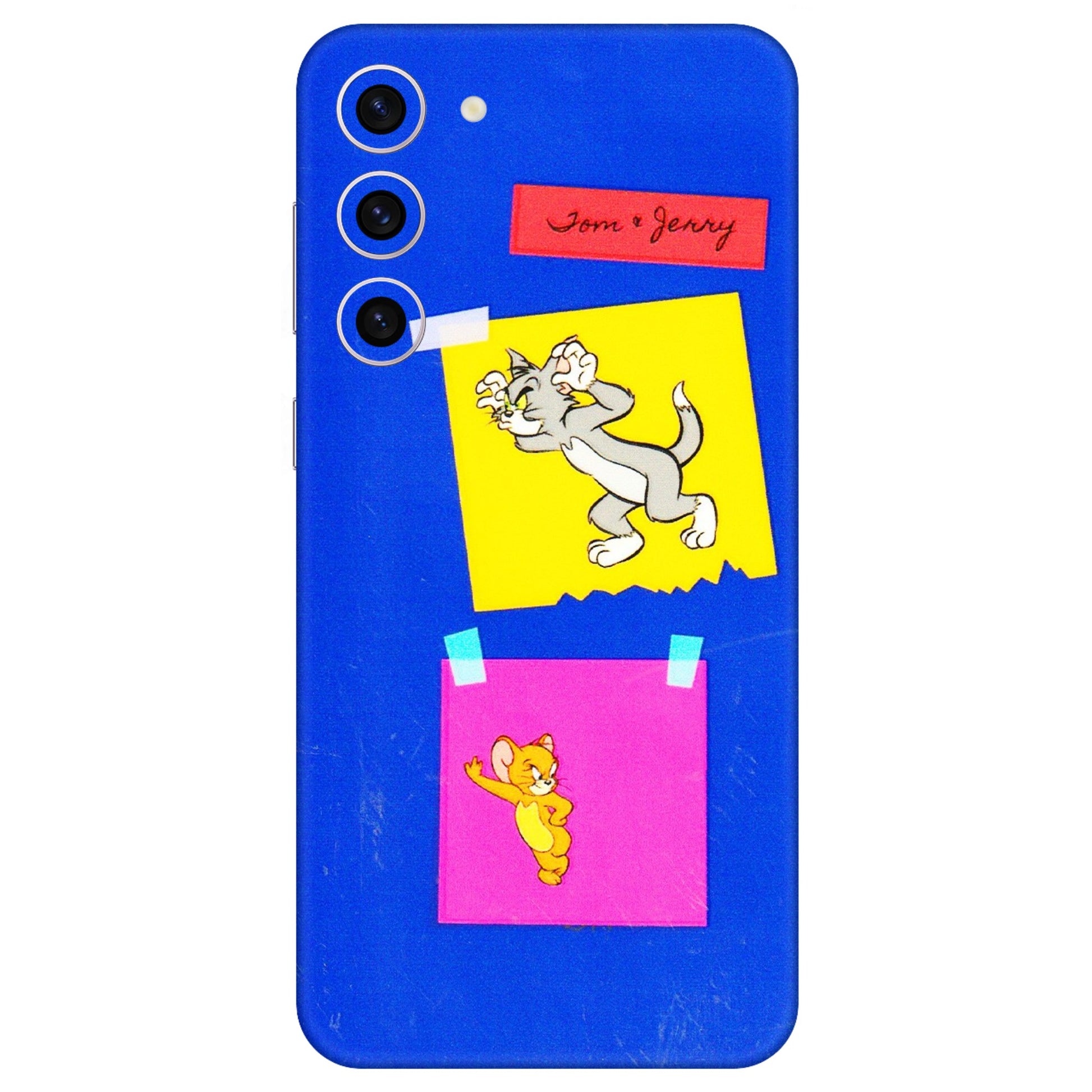 Samsung A/S Series Phone Skins (All Models) - Tom N Jerry Sticky Notes - 3D Embossed Finish (L-88) Samsung Galaxy S23 Plus (5G)