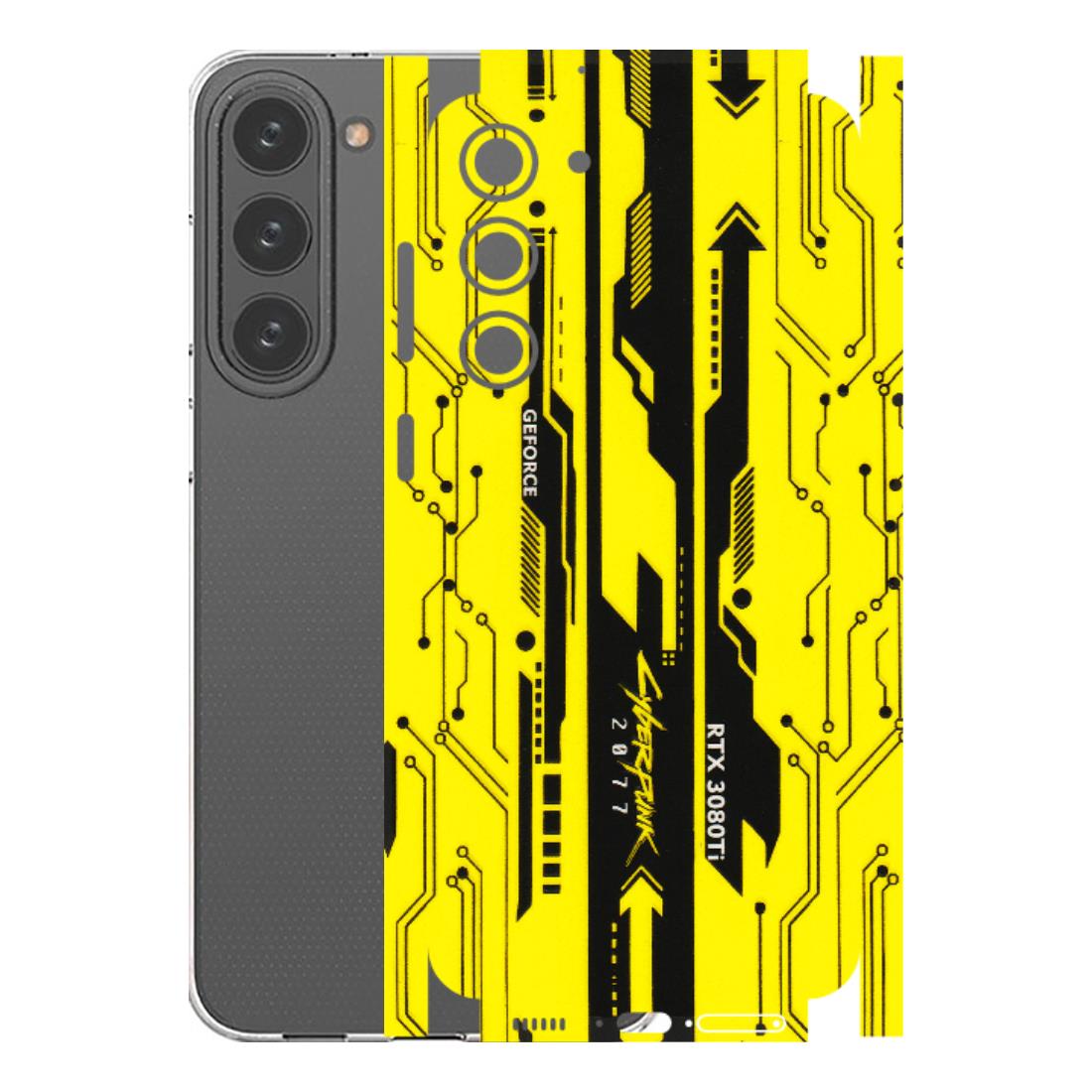 Samsung A/S Series Phone Skins (All Models) - Yellow Cyberpunk - 3D Embossed Finish (L-93) Samsung Galaxy S23 Plus (5G)