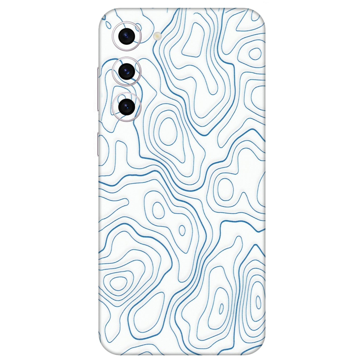 Samsung A/S Series Phone Skins (All Models) - Blue And White Swirls - Matte Finish (M-139) Samsung Galaxy S23 Plus (5G)