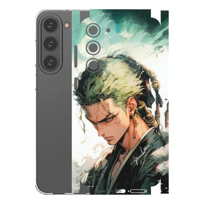 Samsung A/S Series Phone Skins (All Models) - New Roronoa Zoro One Picece Anime - Matte Finish (M-140) Samsung Galaxy S23 Plus (5G)