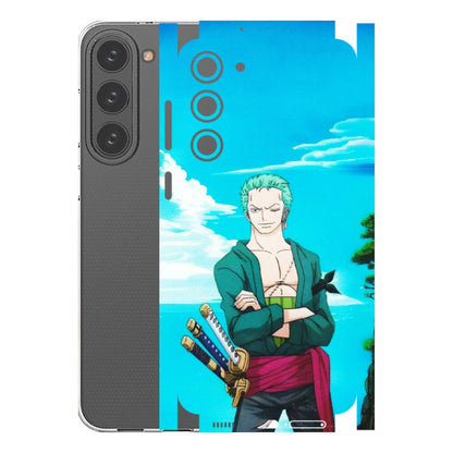 Samsung A/S Series Phone Skins (All Models) - Cool Swordman Zoro Anime - Matte Finish (M-143) Samsung Galaxy S23 Plus (5G)