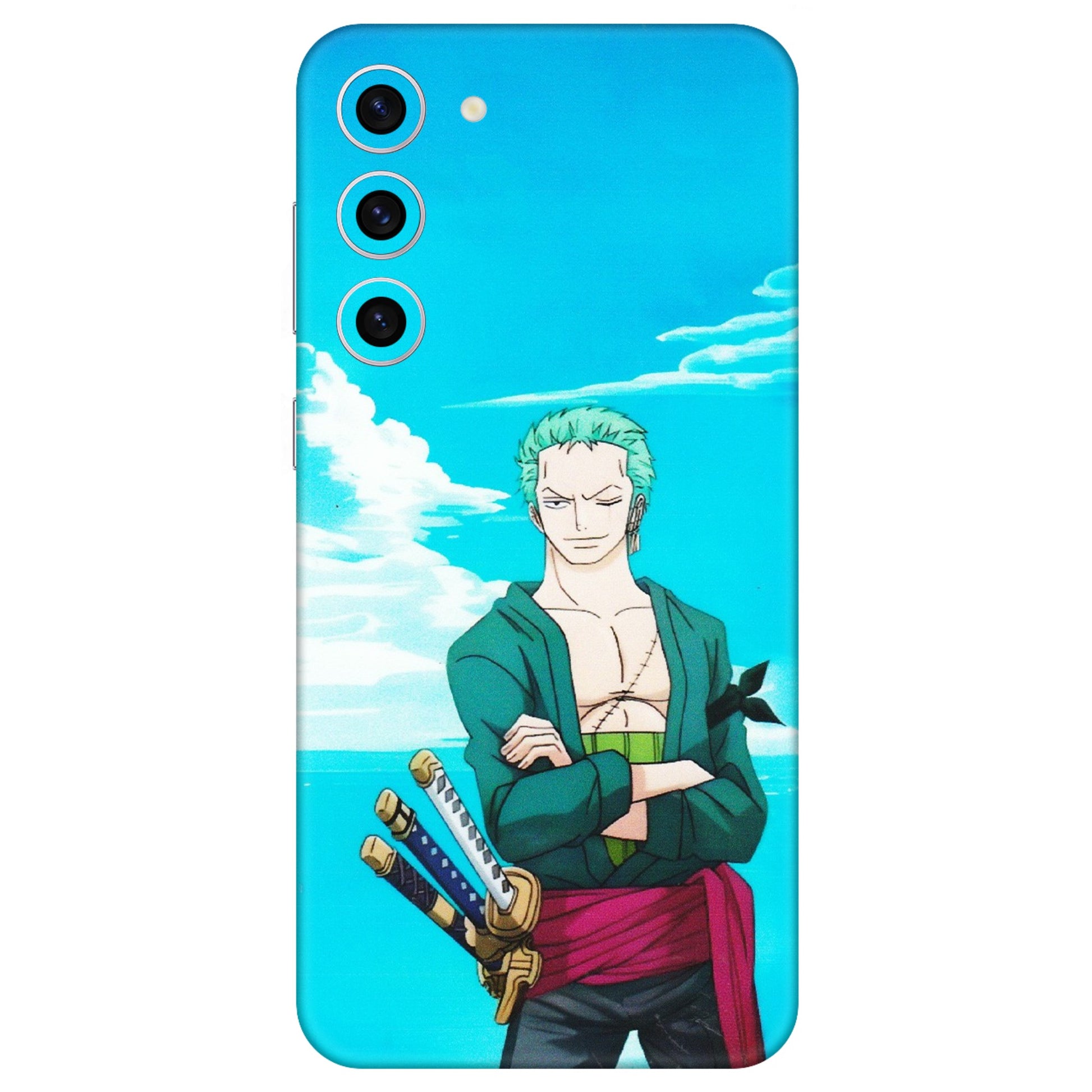 Samsung A/S Series Phone Skins (All Models) - Cool Swordman Zoro Anime - Matte Finish (M-143) Samsung Galaxy S23 Plus (5G)