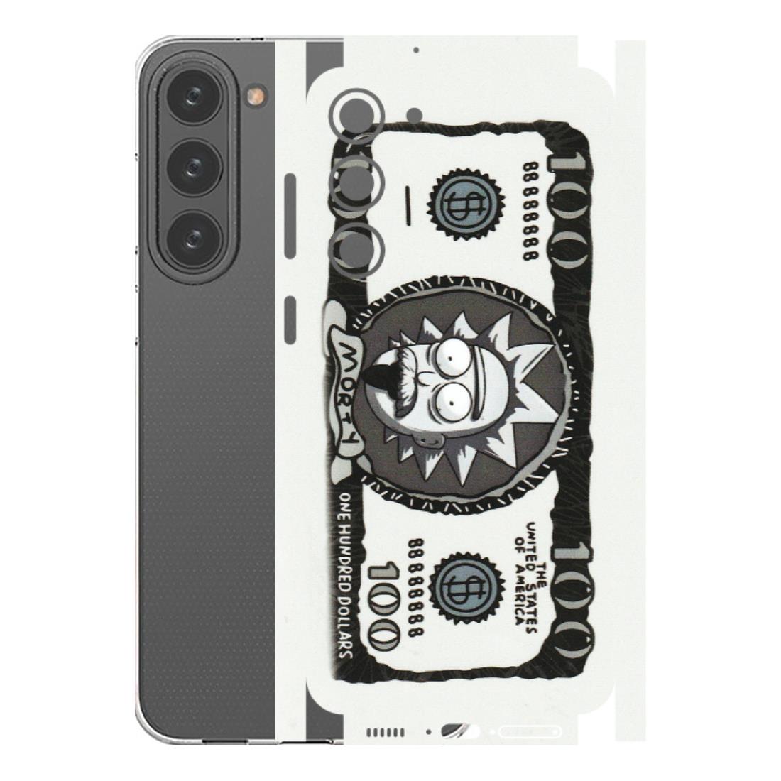 Samsung A/S Series Phone Skins (All Models) - Rick And Morty Hundred Dollar Anime - Matte Finish (M-161) Samsung Galaxy S23 Plus (5G)