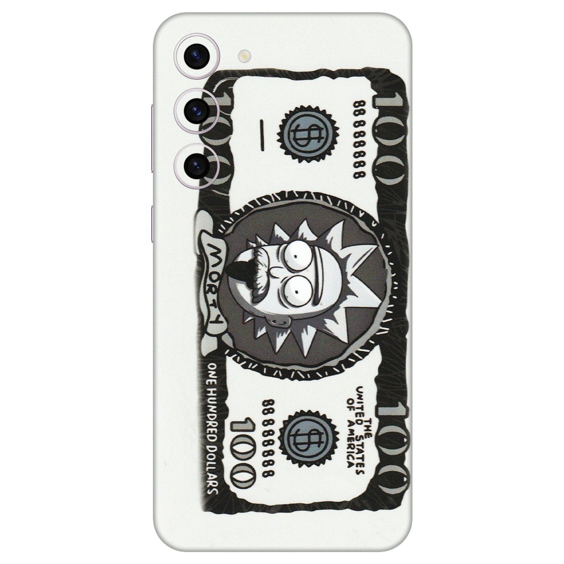 Samsung A/S Series Phone Skins (All Models) - Rick And Morty Hundred Dollar Anime - Matte Finish (M-161) Samsung Galaxy S23 Plus (5G)
