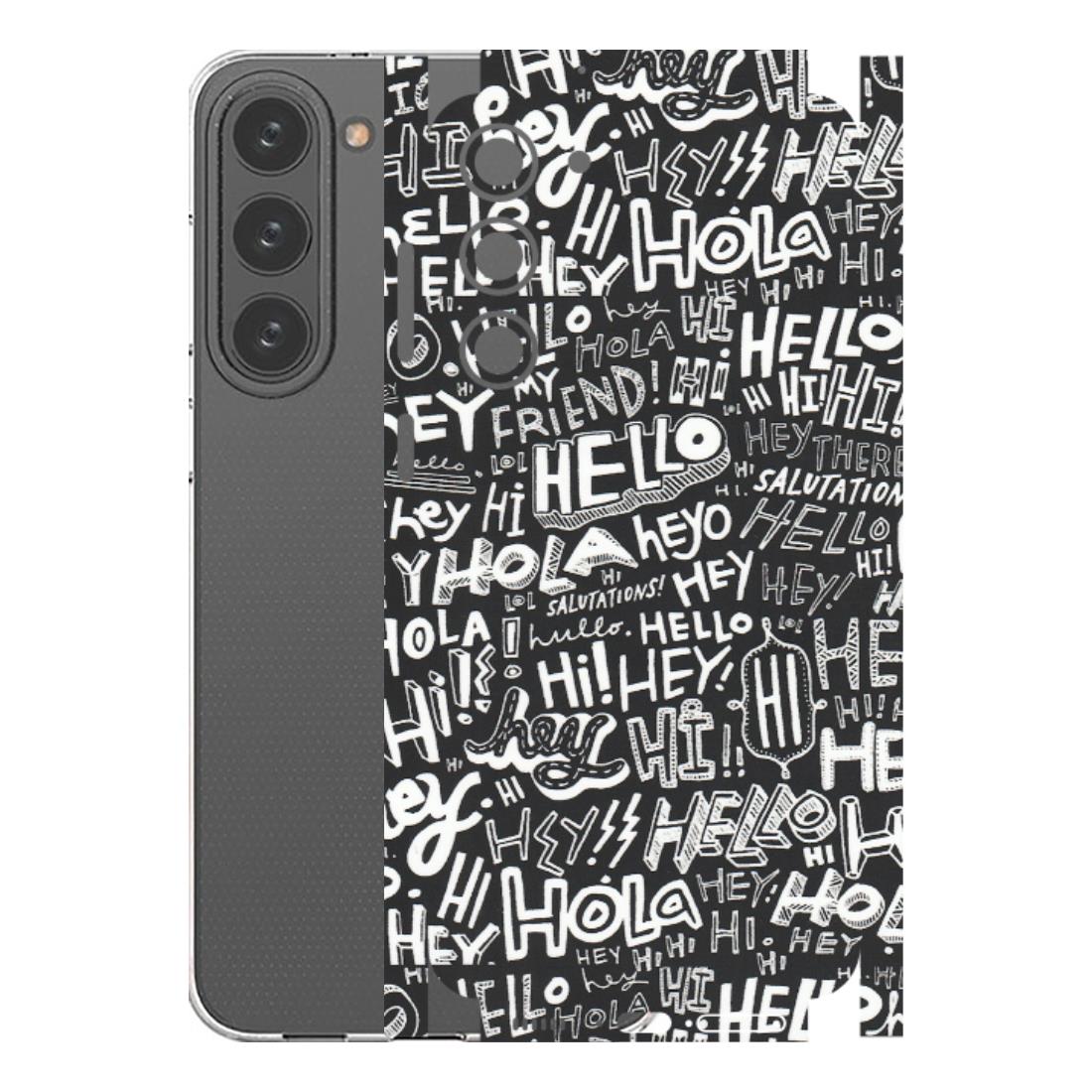 Samsung A/S Series Phone Skins (All Models) - Hi Hello Doodles - Matte Finish (M-25) Samsung Galaxy S23 Plus (5G)