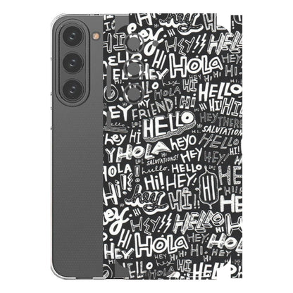 Samsung A/S Series Phone Skins (All Models) - Hi Hello Doodles - Matte Finish (M-25) Samsung Galaxy S23 Plus (5G)