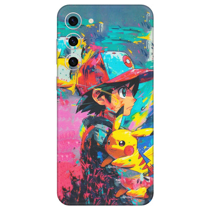 Samsung A/S Series Phone Skins (All Models) - Ash & Pikachu - Matte Finish (M-26) Samsung Galaxy S23 Plus (5G)
