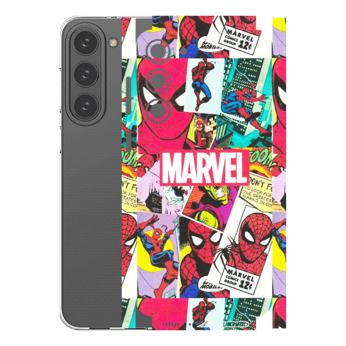 Samsung A/S Series Phone Skins (All Models) - Marvel Comic Spiderman Grafitti - Matte Finish (M-72) Samsung Galaxy S23 Plus (5G)