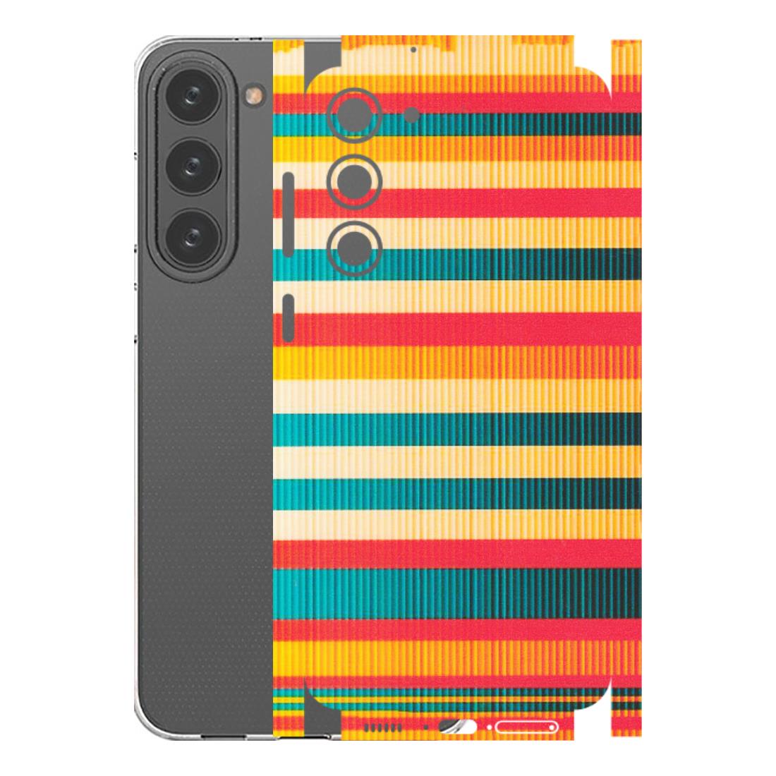Samsung A/S Series Phone Skins (All Models) - Colourful Stripes Soothing Effect - Matte Finish (M-86) Samsung Galaxy S23 Plus (5G)