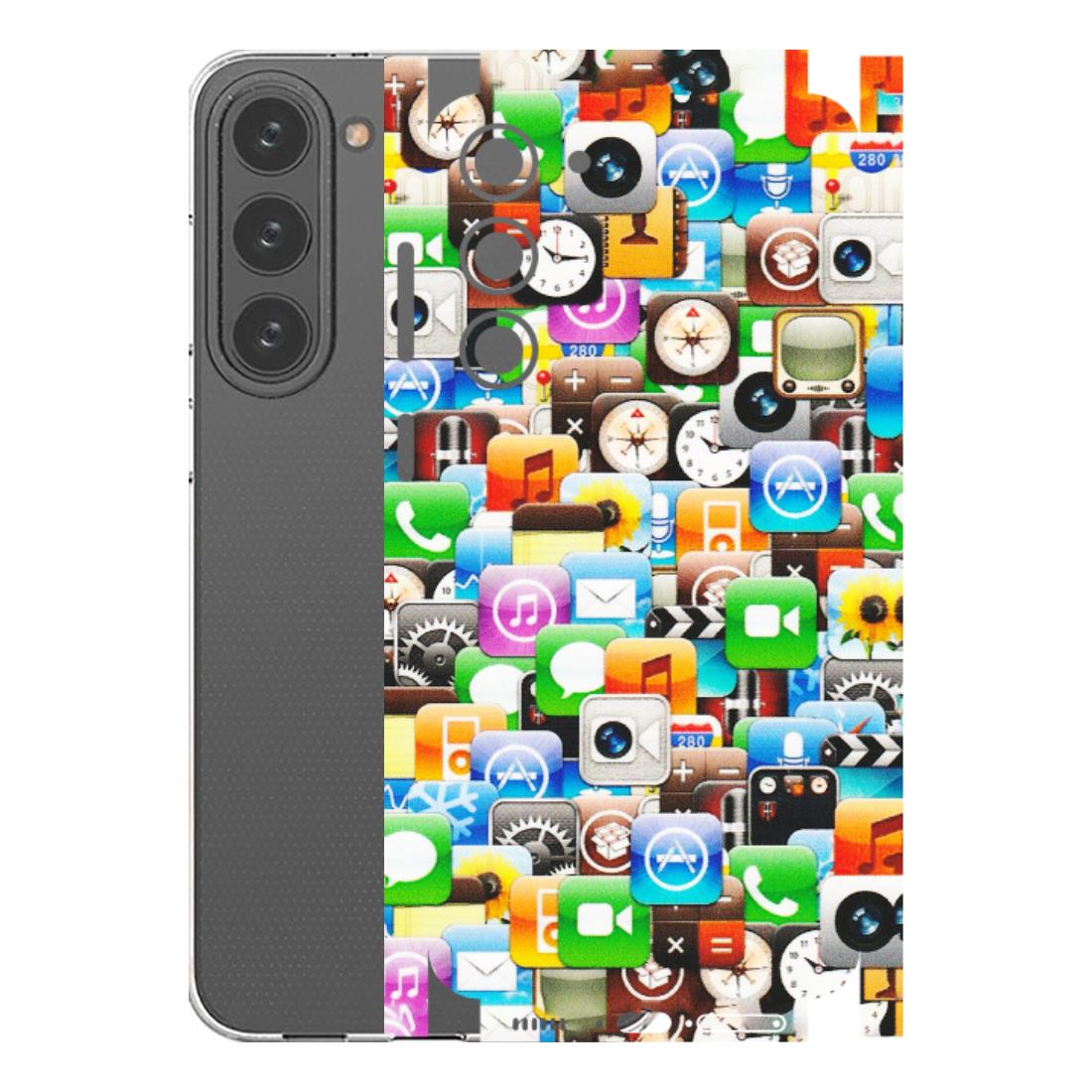 Samsung A/S Series Phone Skins (All Models) - All Apple Icons - Matte Finish (M-93) Samsung Galaxy S23 Plus (5G)