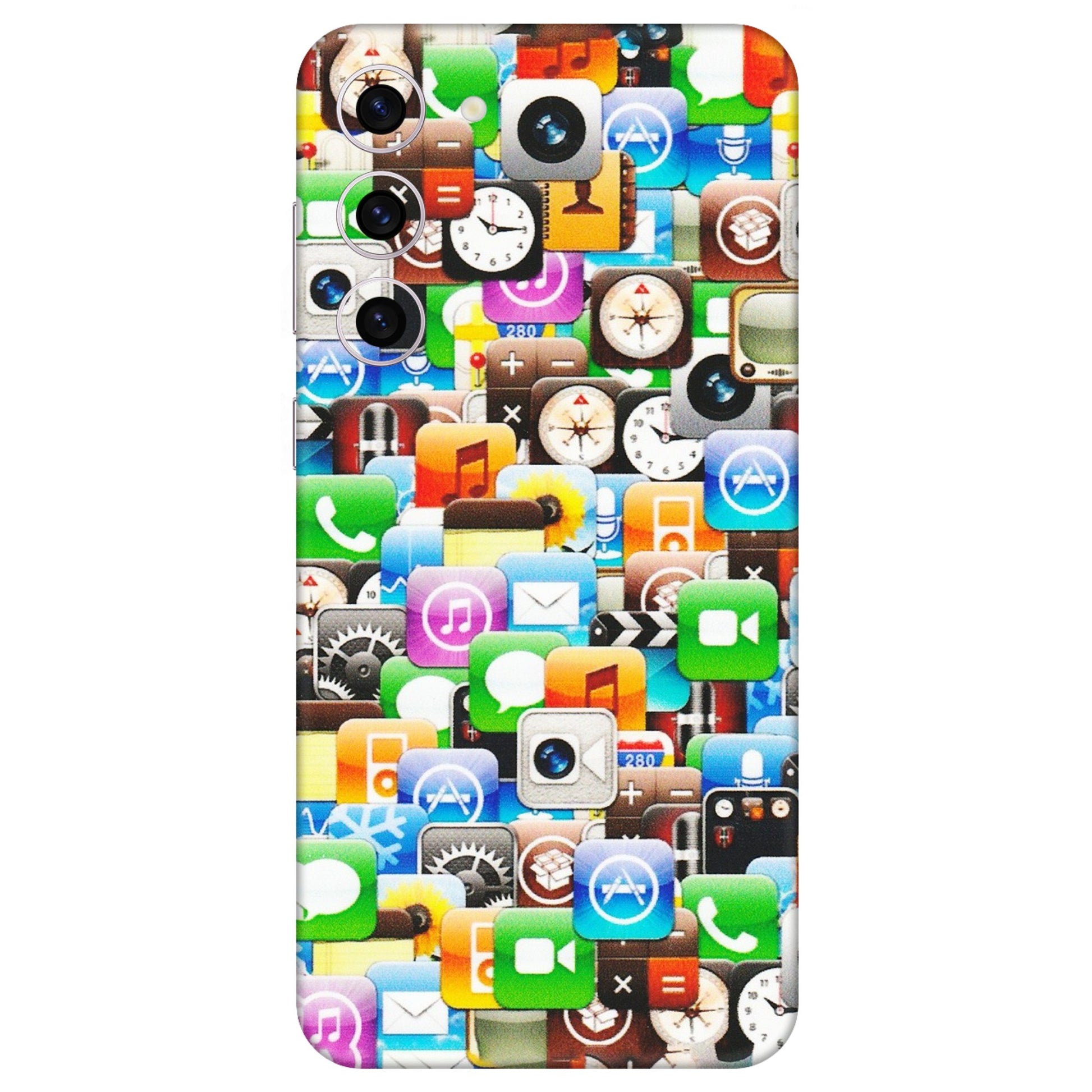 Samsung A/S Series Phone Skins (All Models) - All Apple Icons - Matte Finish (M-93) Samsung Galaxy S23 Plus (5G)