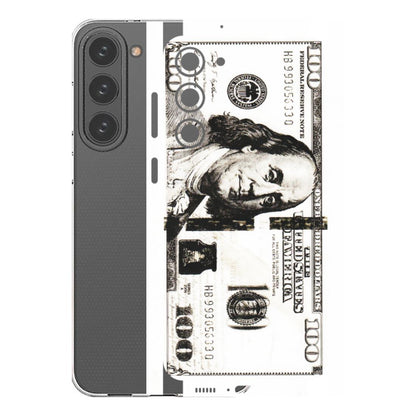 Samsung A/S Series Phone Skins (All Models) - 100 Dollar Currency - Transparent Finish (T-01) Samsung Galaxy S23 Plus (5G)