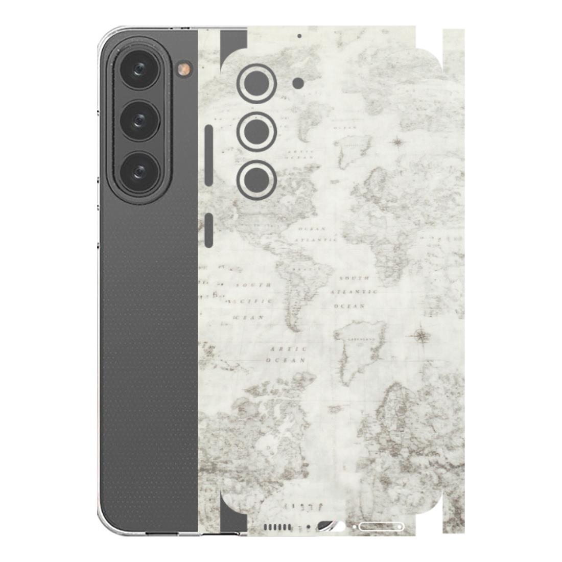 Samsung A/S Series Phone Skins (All Models) - World Travel Map - Transparent Finish (T-04) Samsung Galaxy S23 Plus (5G)