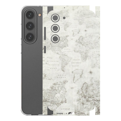 Samsung A/S Series Phone Skins (All Models) - World Travel Map - Transparent Finish (T-04) Samsung Galaxy S23 Plus (5G)