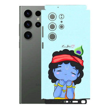 Samsung A/S Series Phone Skins (All Models) - Radhe Radhe Cute Toon - 3D Embossed Finish (L-05) Samsung Galaxy S23 Ultra (5G)