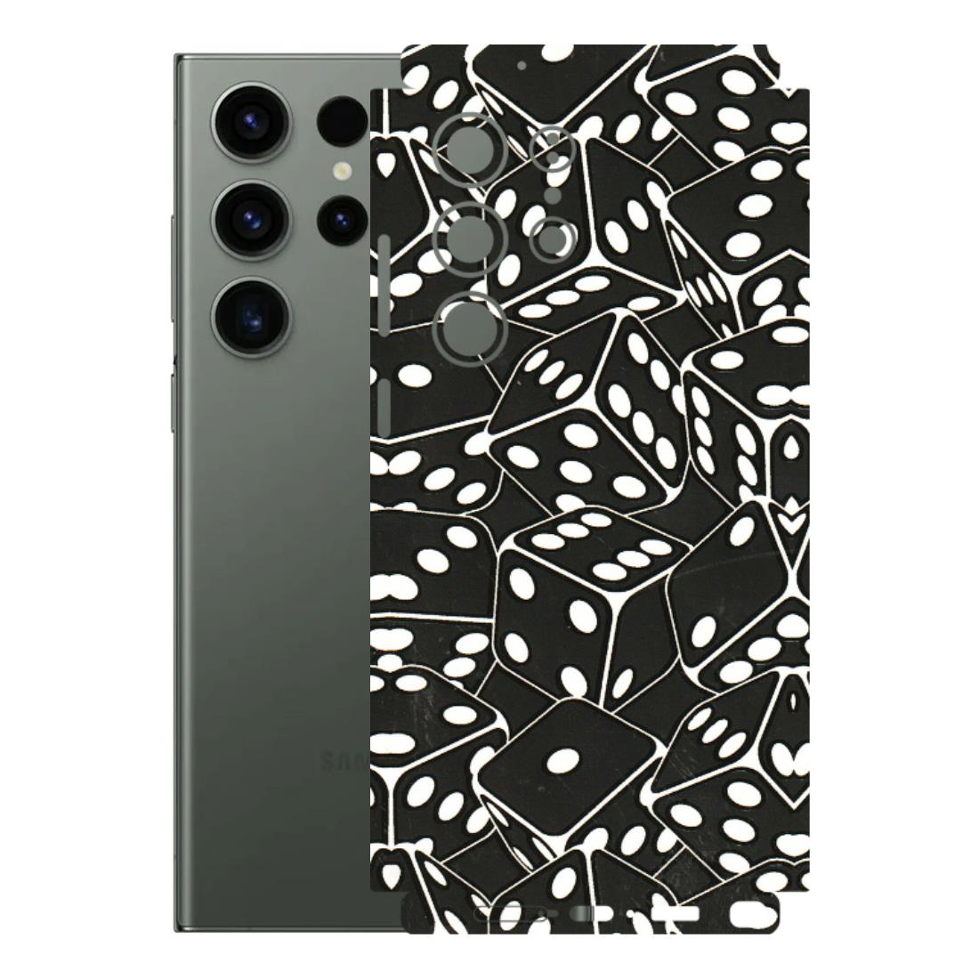 Samsung A/S Series Phone Skins (All Models) - Big Black Dices - 3D Embossed Finish (L-106) Samsung Galaxy S23 Ultra (5G)