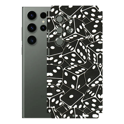 Samsung A/S Series Phone Skins (All Models) - Big Black Dices - 3D Embossed Finish (L-106) Samsung Galaxy S23 Ultra (5G)
