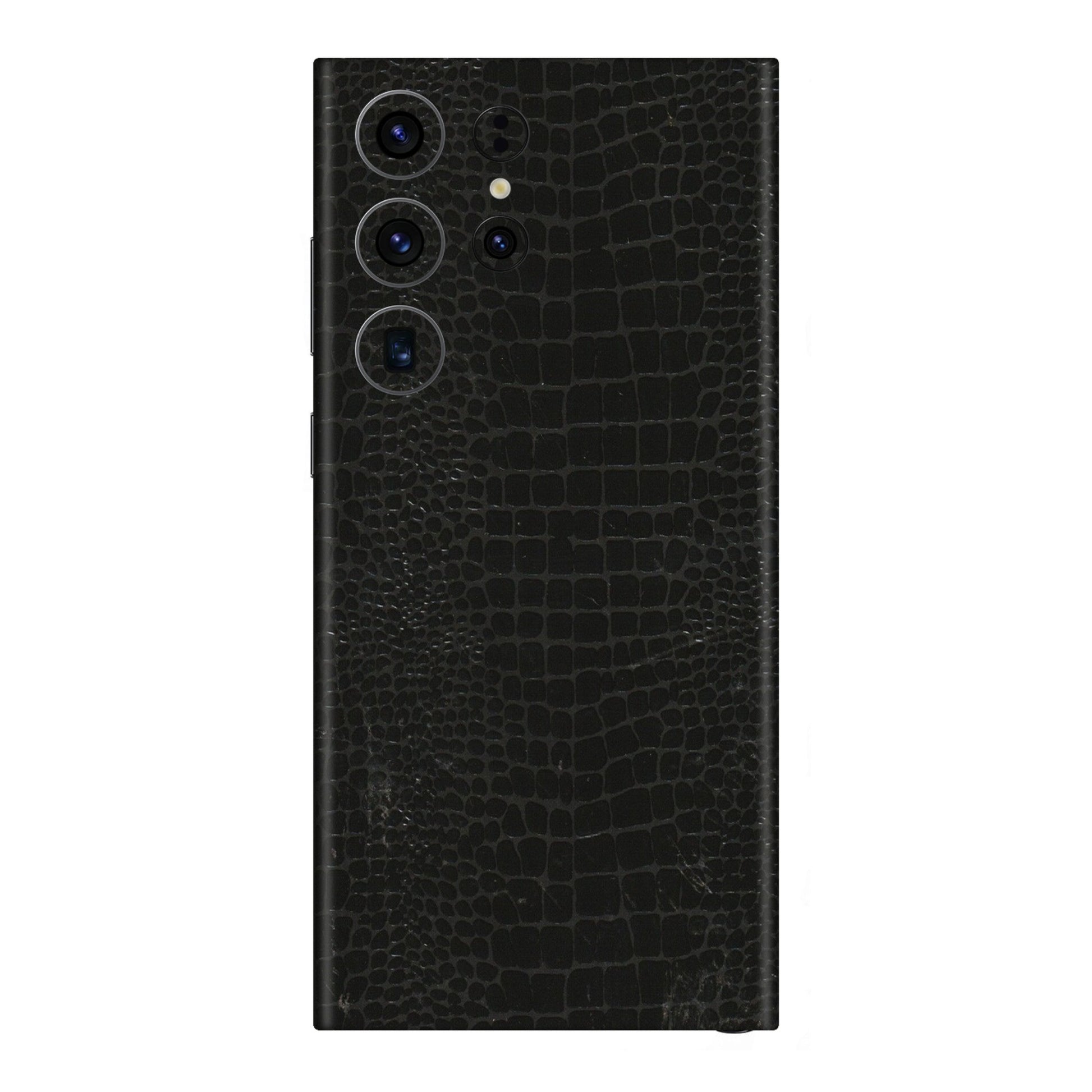 Samsung A/S Series Phone Skins (All Models) - Snake Leather Black - 3D Embossed Finish (L-107) Samsung Galaxy S23 Ultra (5G)