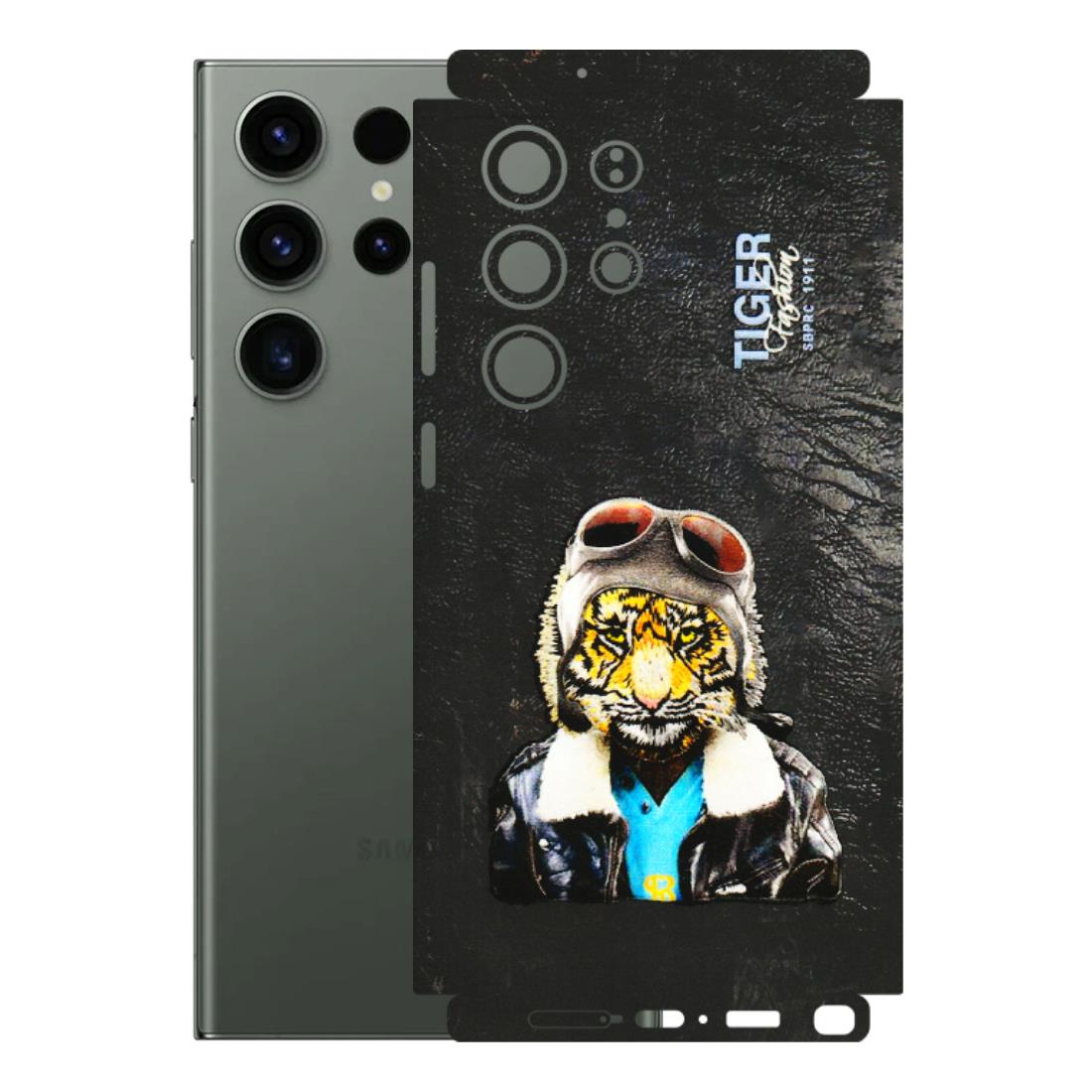 Samsung A/S Series Phone Skins (All Models) - Rider Tiger - 3D Embossed Finish (L-113) Samsung Galaxy S23 Ultra (5G)