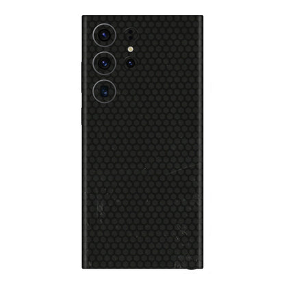 Samsung A/S Series Phone Skins (All Models) - Black honeycomb - 3D Embossed Finish (L-114) Samsung Galaxy S23 Ultra (5G)