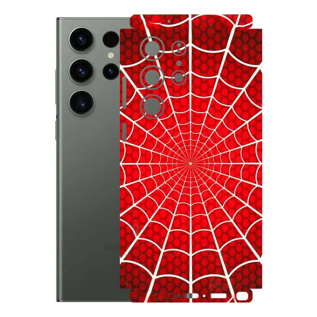 Samsung A/S Series Phone Skins (All Models) - Classic Spidey Web - 3D Embossed Finish (L-115) Samsung Galaxy S23 Ultra (5G)